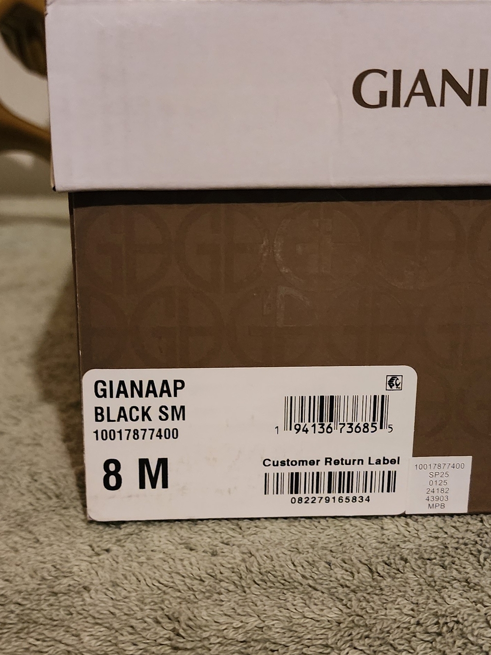 Giani Bernini Black Double Strap Slide Sandals - Picture 4 of 4